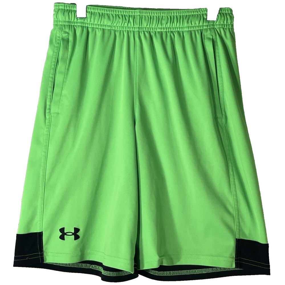 Under Armour Youth Boys Lime Green Athletic Pull On Shorts Size L YLG 14 16